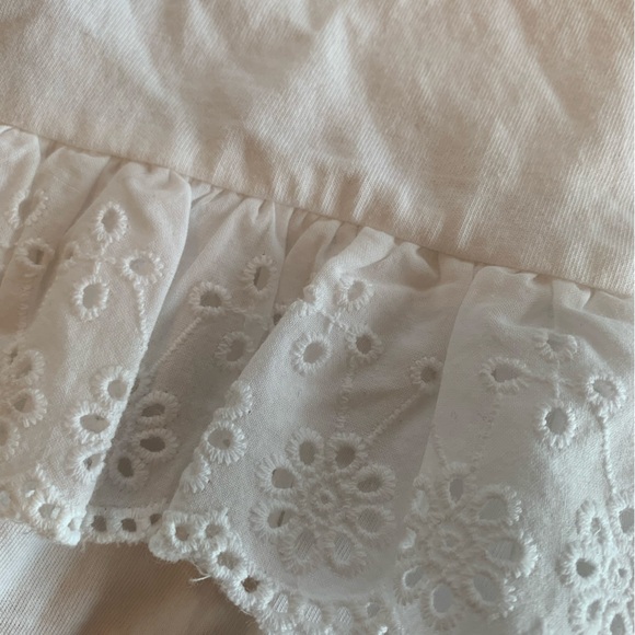 J.Crew Women’ White Tiered Eyelet Ruffle Tank NWT - Picture 6 of 9